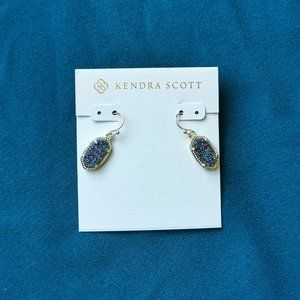 KENDRA SCOTT Lee multi color drusy gold earrings